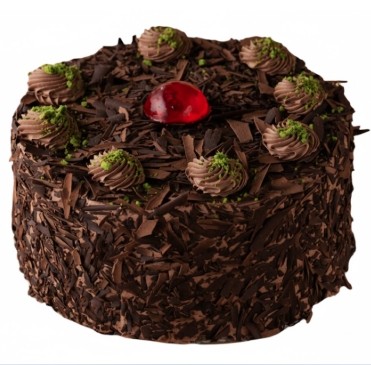 Yuvarlak 4 kişilik sade çikolatalı yaş pasta